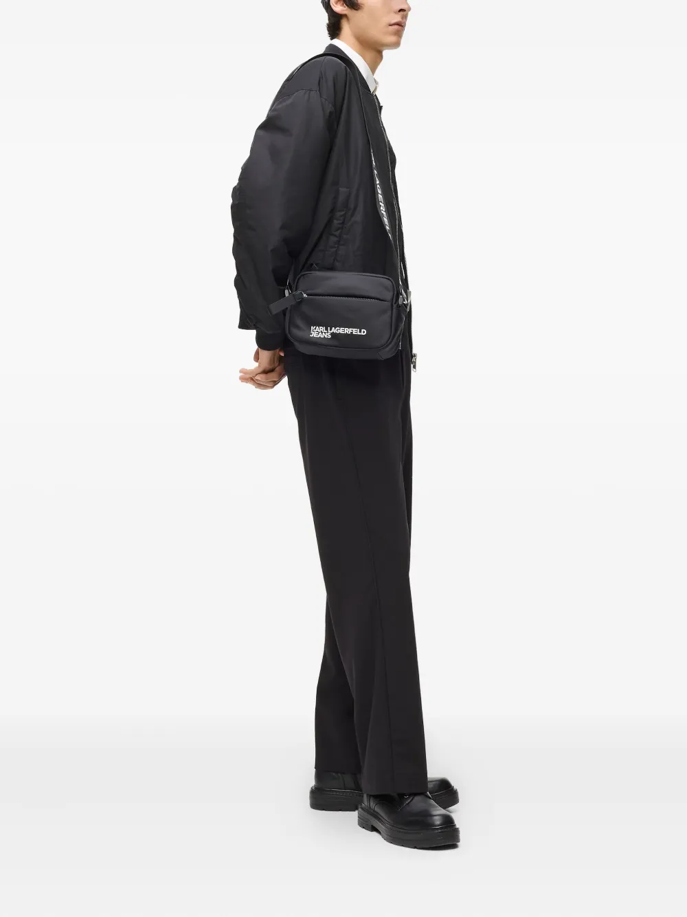 Karl Lagerfeld Jeans Messengertas met logo Zwart