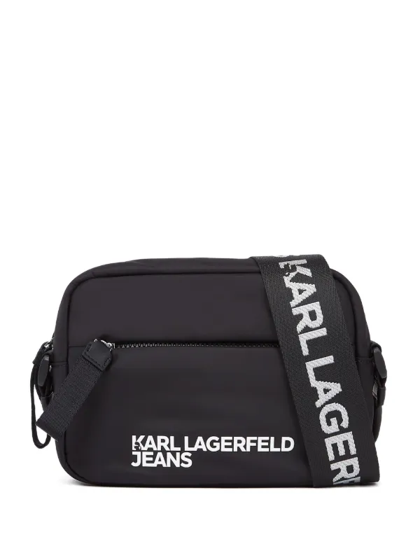 Karl Lagerfeld Black and White Graphic Messenger Bag karl lagerfeld Maybelle Leopard Print Camera Bag | eBay main image 2
