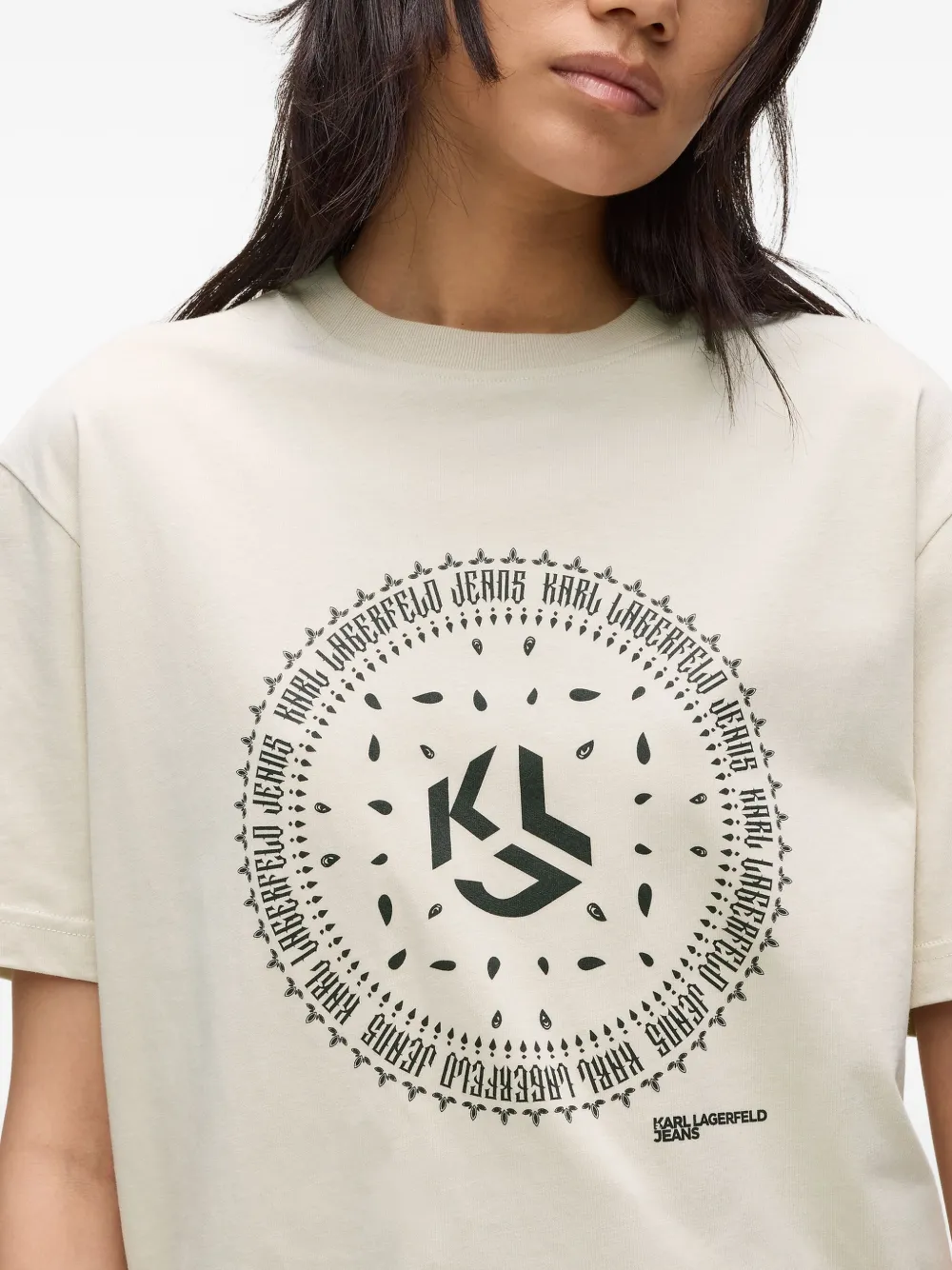Karl Lagerfeld Jeans Bandana-print T-shirt In Neutral