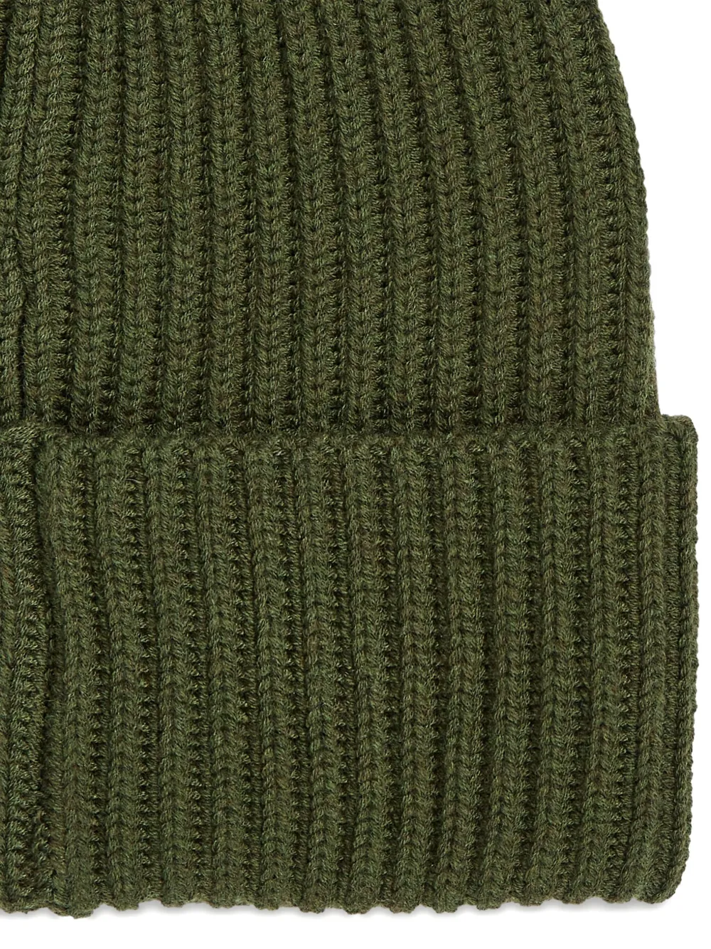 Karl Lagerfeld Geribbelde muts met monogram-patch Groen