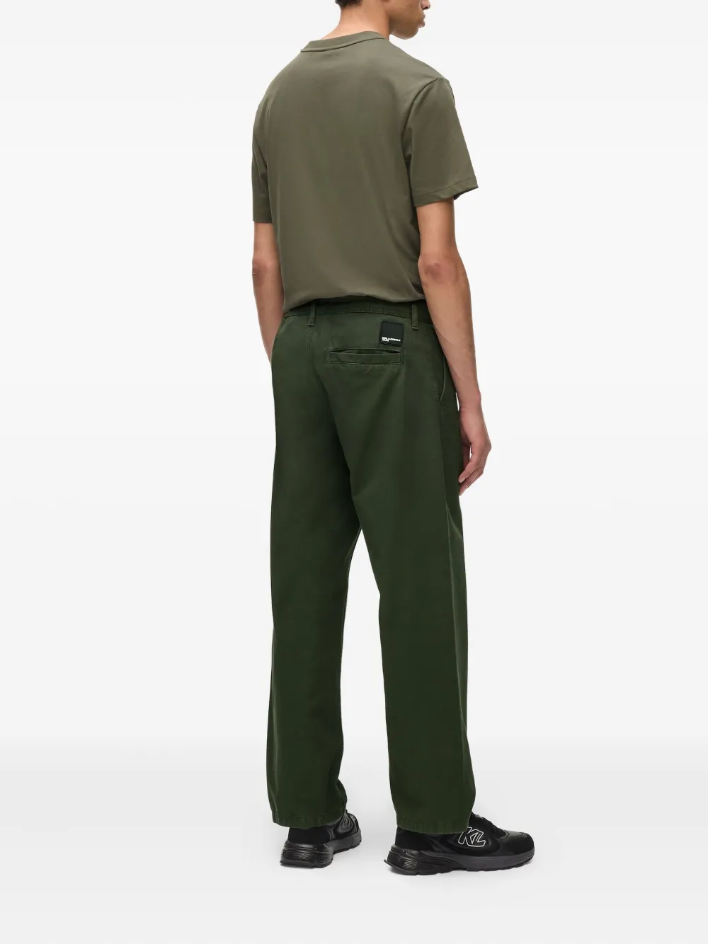 Karl Lagerfeld Jeans Ruimvallende chino Groen