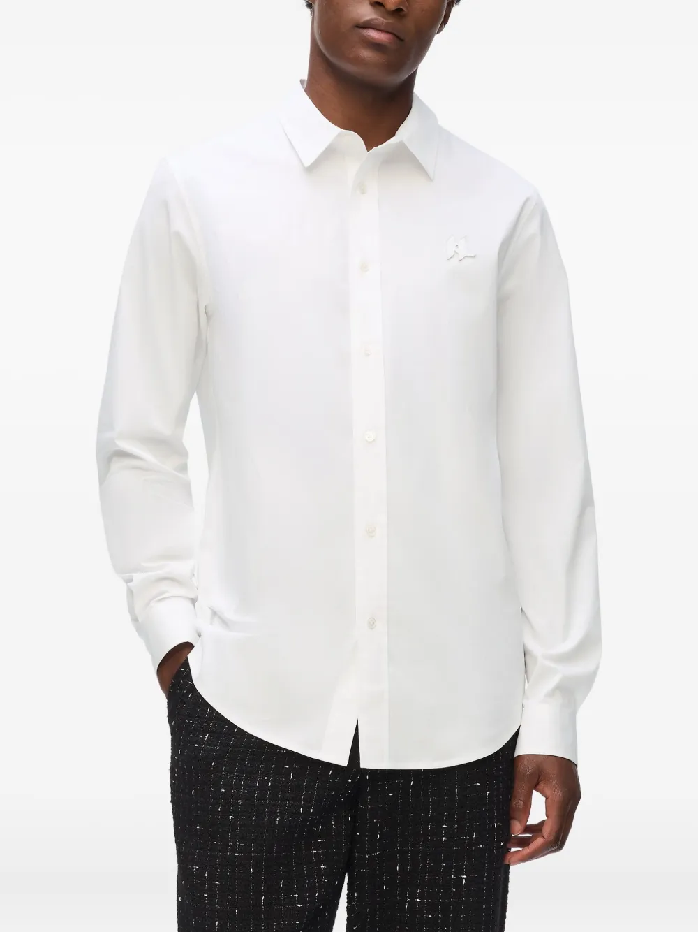 Karl Lagerfeld Overhemd met logo-label Wit