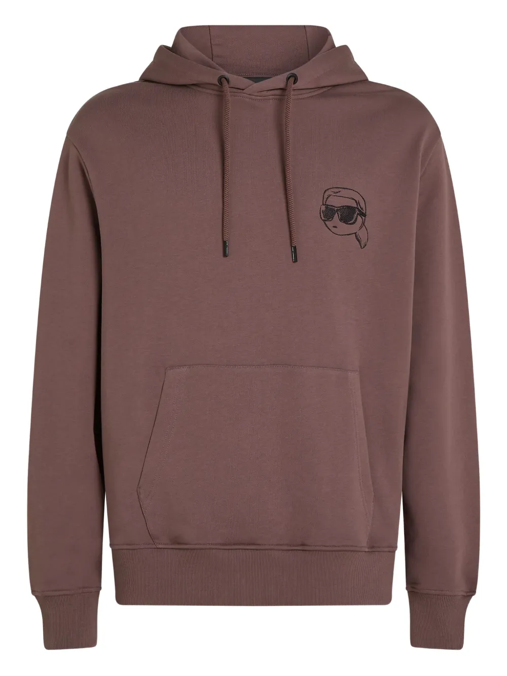 Karl Lagerfeld Ikon embroidered-logo hoodie | Purple | Image 1