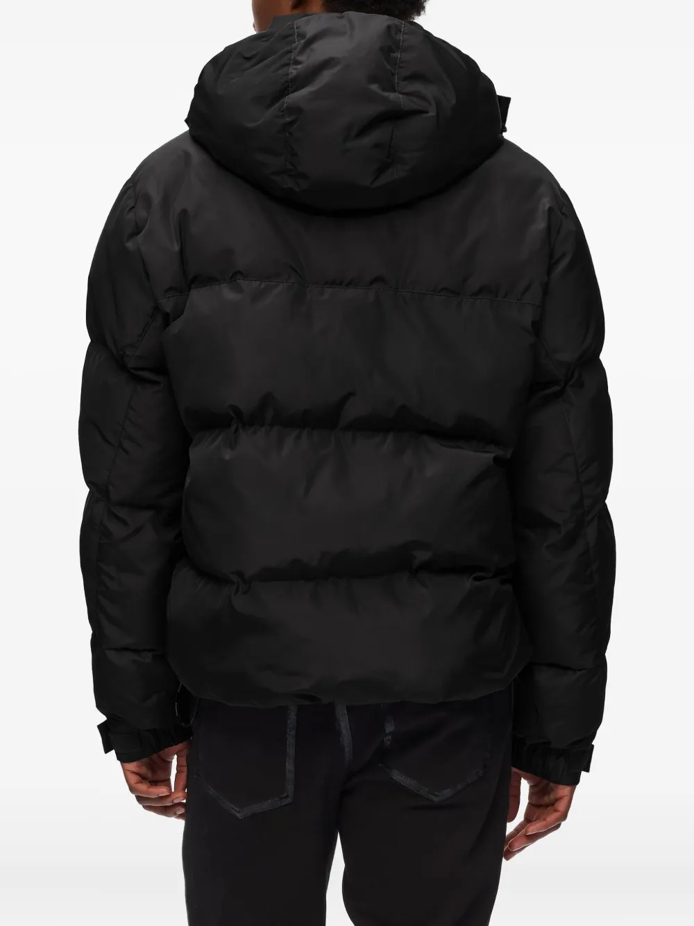 Karl Lagerfeld Donsjack met contrastvlak Zwart