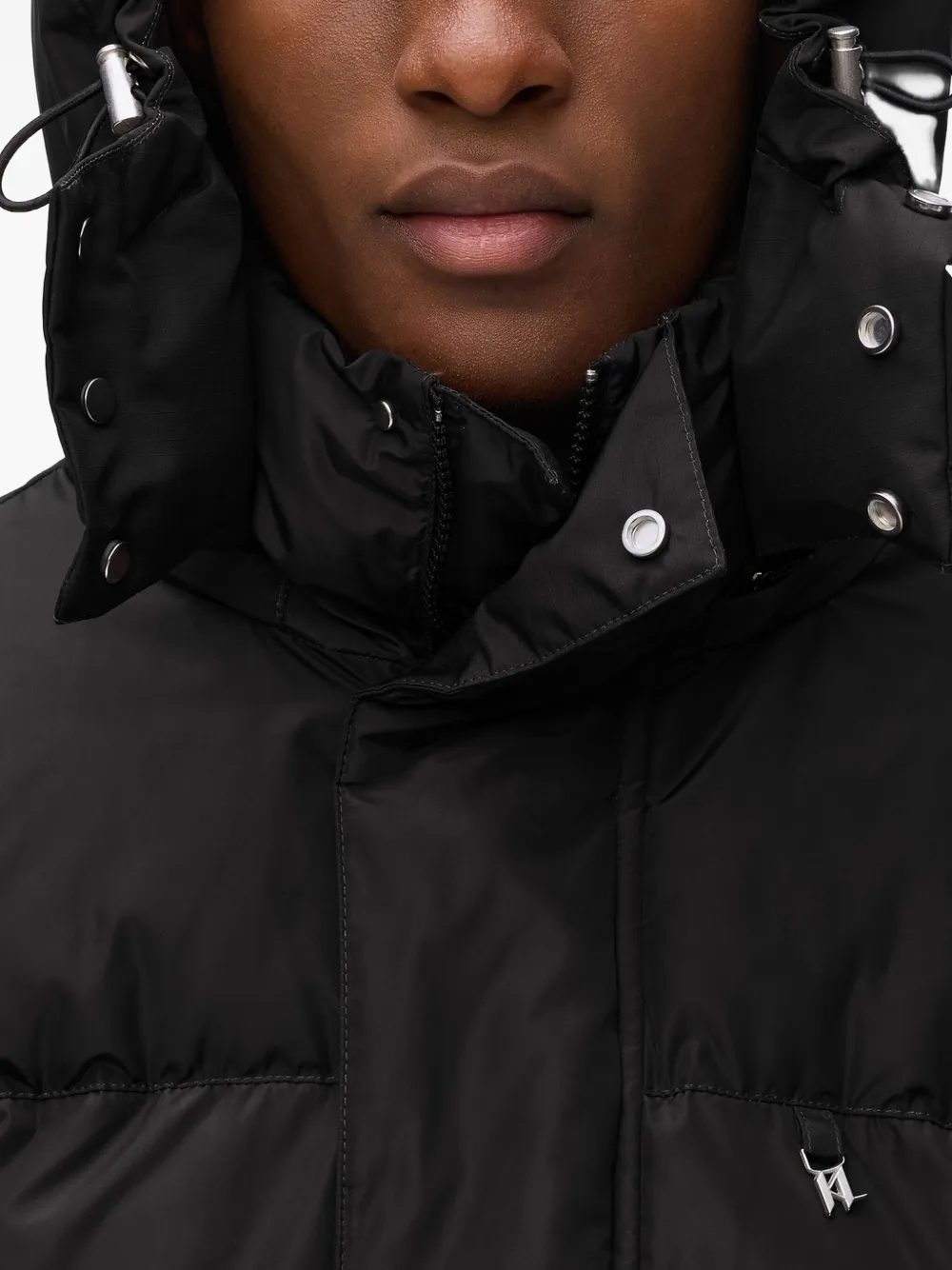 Karl Lagerfeld Donsjack met contrastvlak Zwart