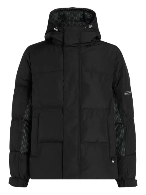 Karl Lagerfeld contrast-panel puffer jacket