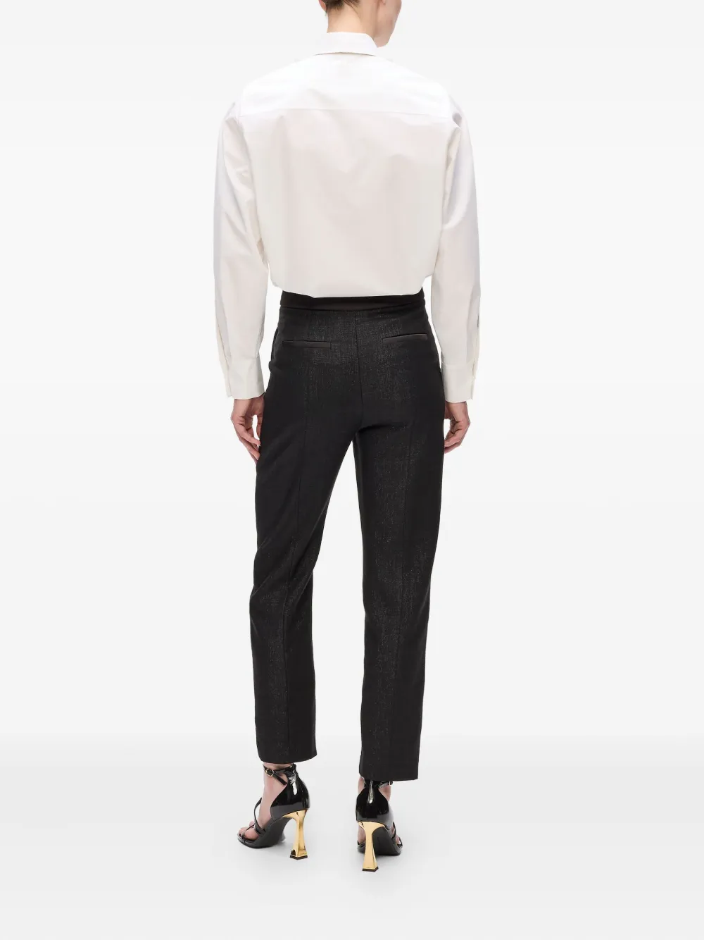 Karl Lagerfeld Textured Tailored Trousers In Black