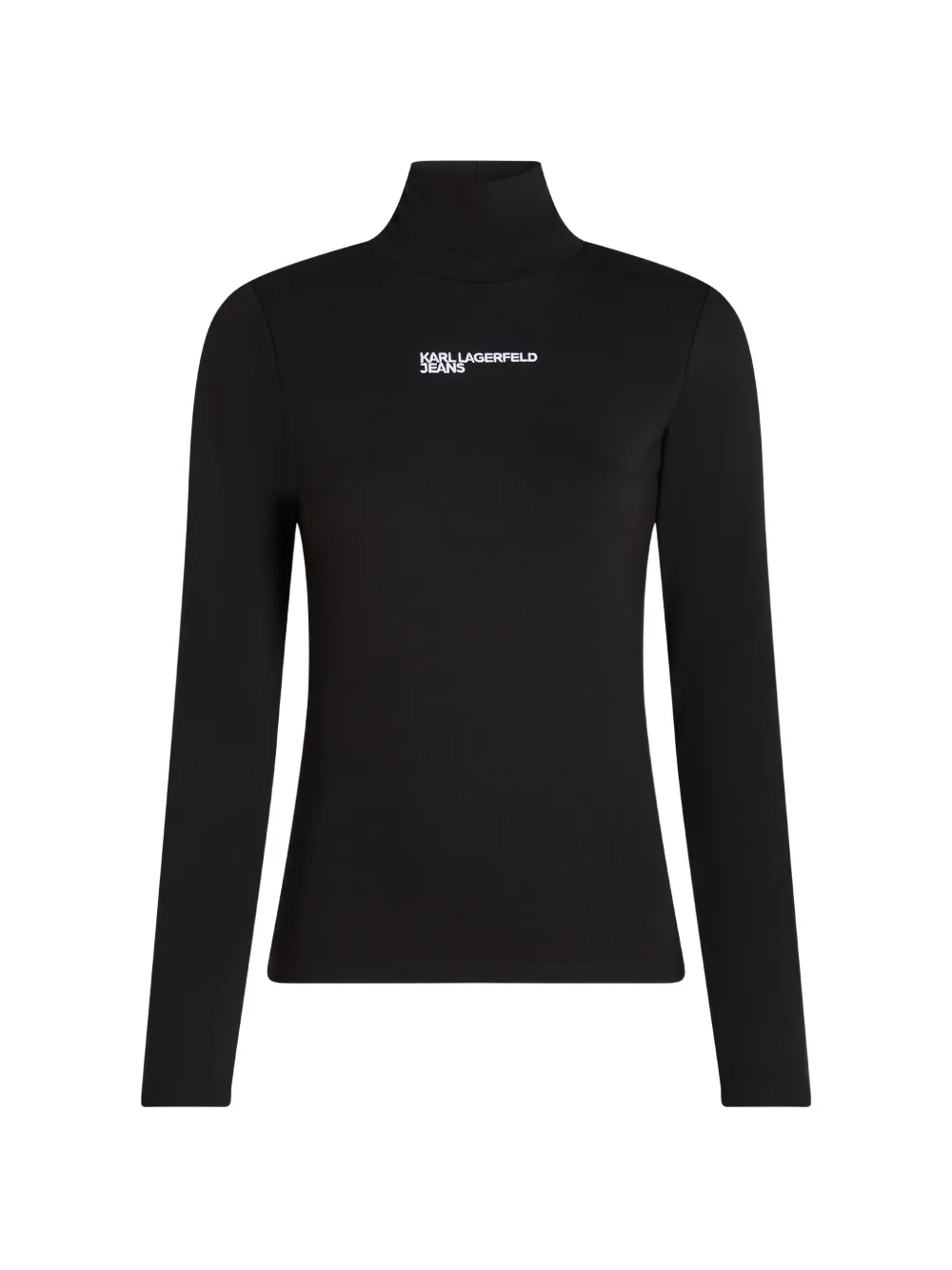 Karl Lagerfeld Jeans Langarmshirt mit Rollkragen - Schwarz