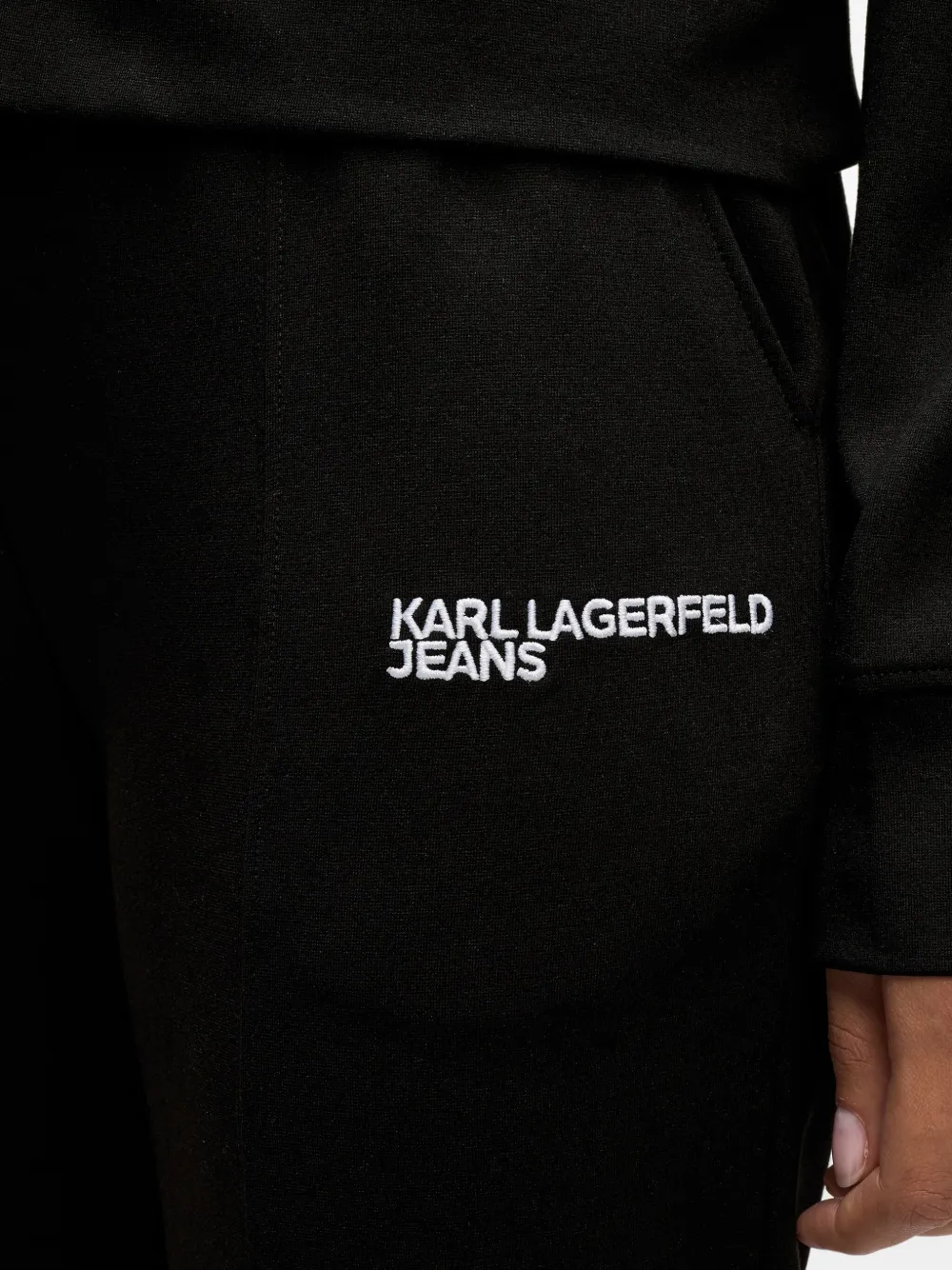 Karl Lagerfeld Jeans Gesmockte joggingbroek Zwart