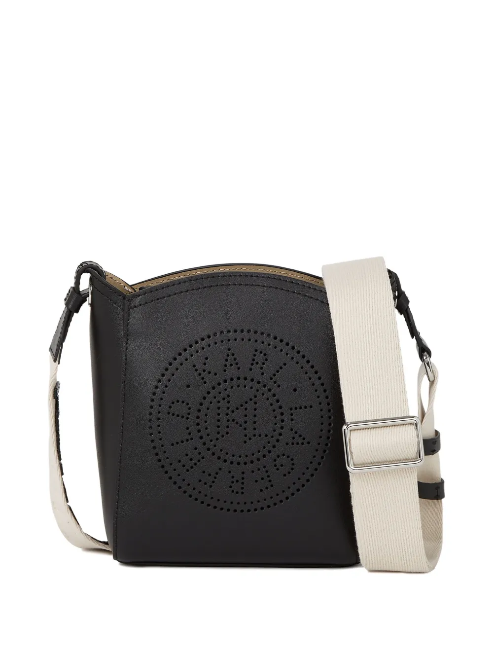 Karl Lagerfeld K Circle kleine geperforeerde bucket-tas Zwart