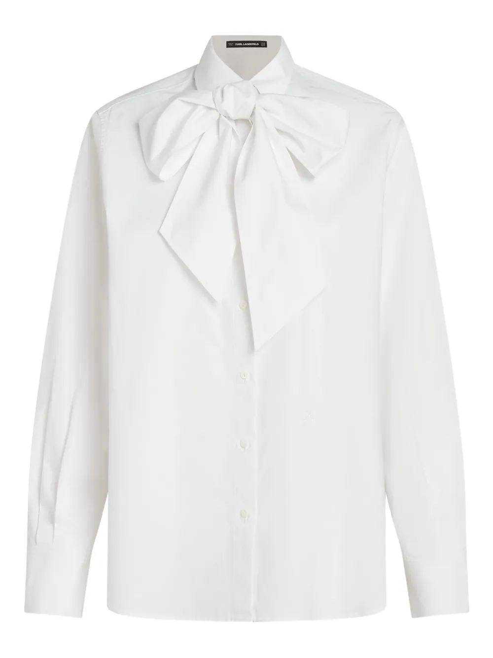 Karl Lagerfeld Katoenen blouse met strik Wit