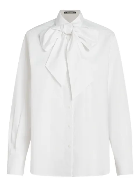 Karl Lagerfeld bow cotton blouse