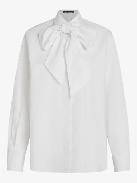 Karl Lagerfeld Karl Dna bow cotton blouse