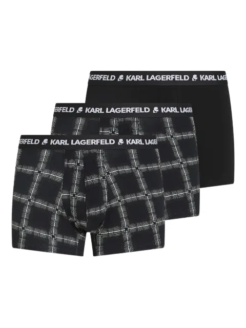 Karl Lagerfeld check-pattern boxers (pack of three) 
