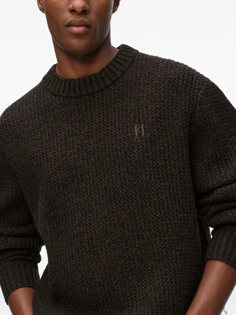 Karl Lagerfeld Trui met textuur Bruin