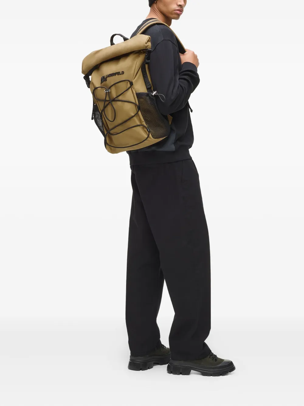 Karl Lagerfeld Jeans Utility roll-top drawstring backpack | Image 2