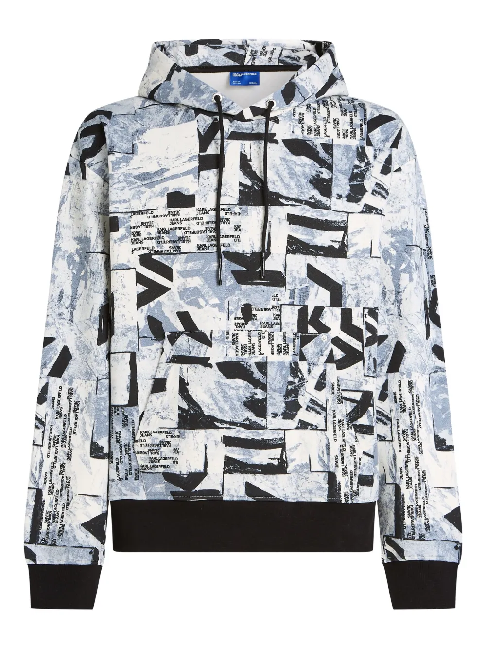 Karl Lagerfeld Jeans All-over Print Hoodie In Multi