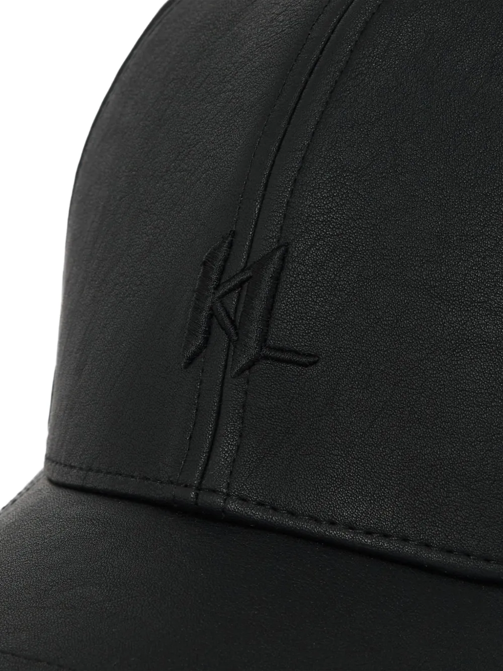 Karl Lagerfeld Leren pet Zwart