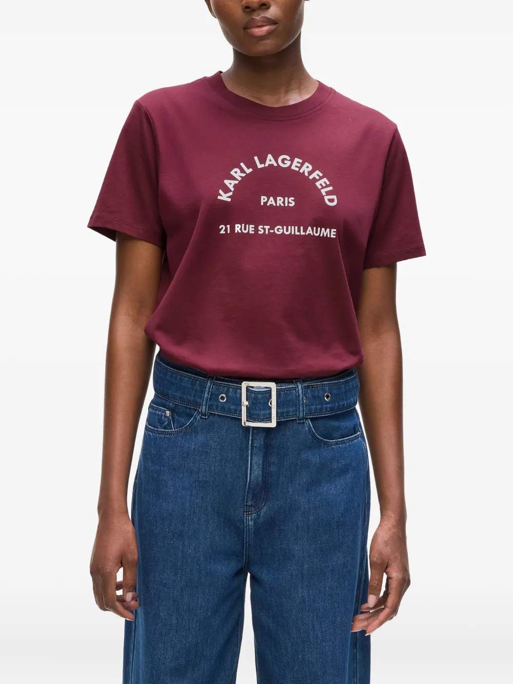 Karl Lagerfeld Logo-print T-shirt In Red