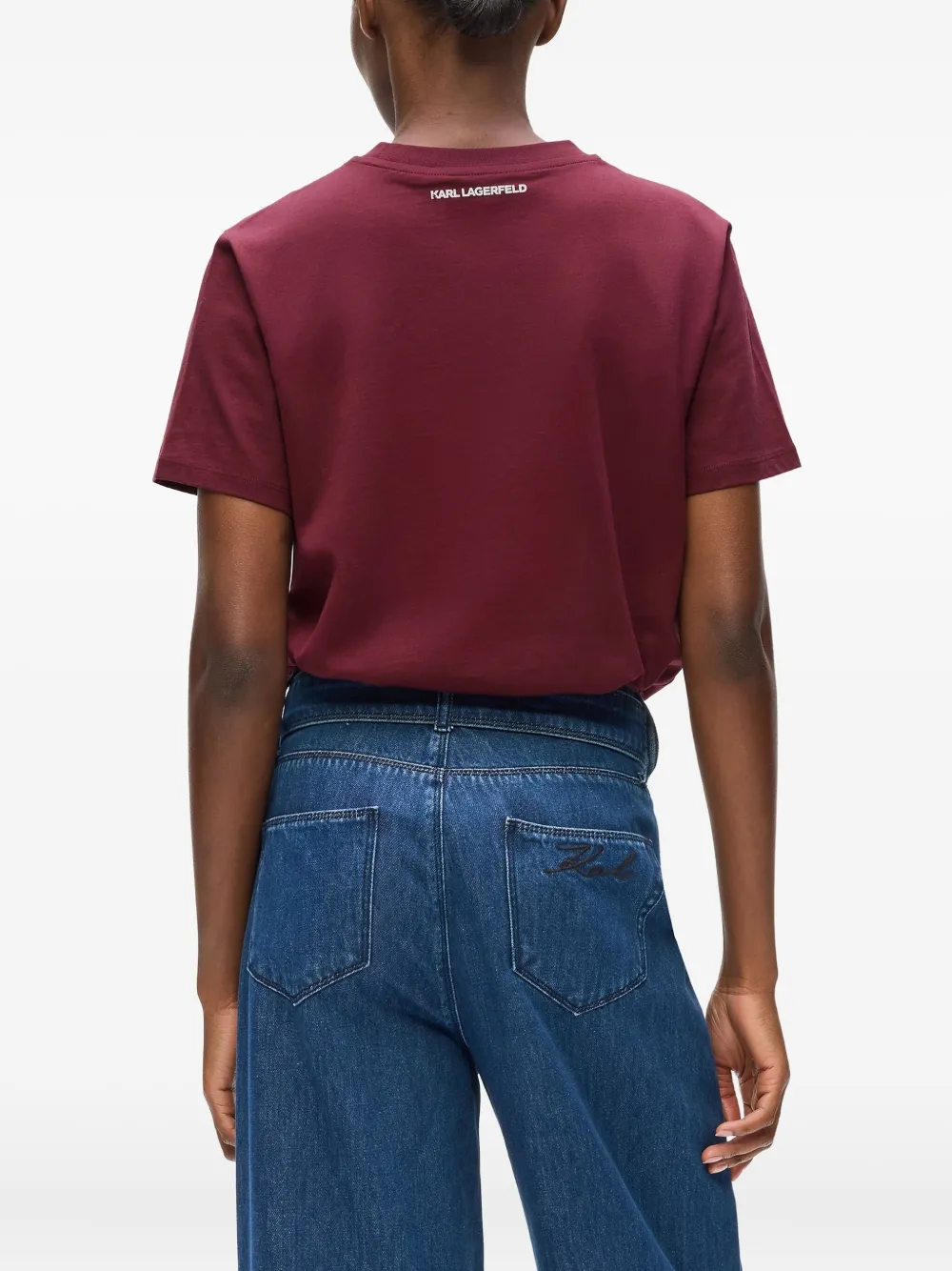 Karl Lagerfeld Logo-print T-shirt In Red