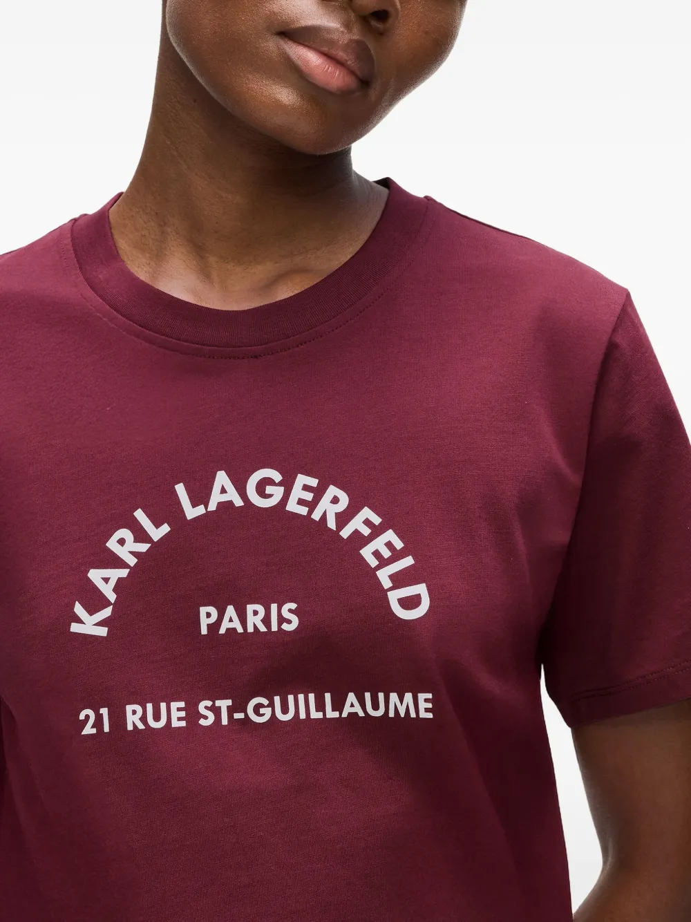 Karl Lagerfeld Logo-print T-shirt In Red