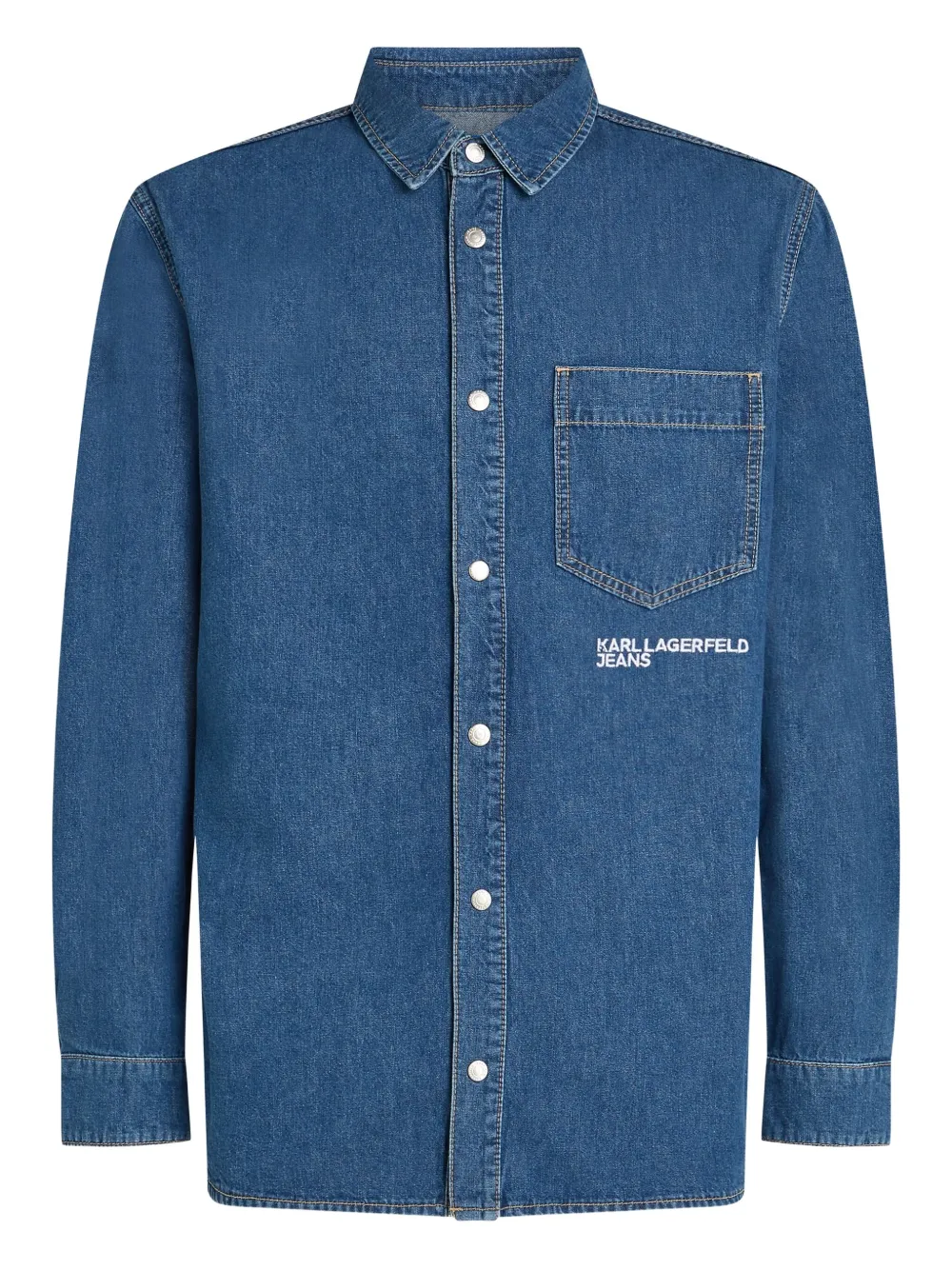 Karl Lagerfeld Jeans camisa de mezclilla bordada | azul | Image 1