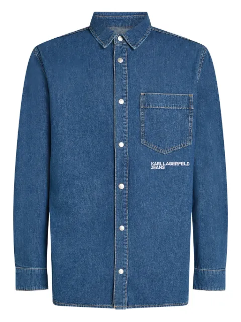Karl Lagerfeld Jeans embroidered denim shirt