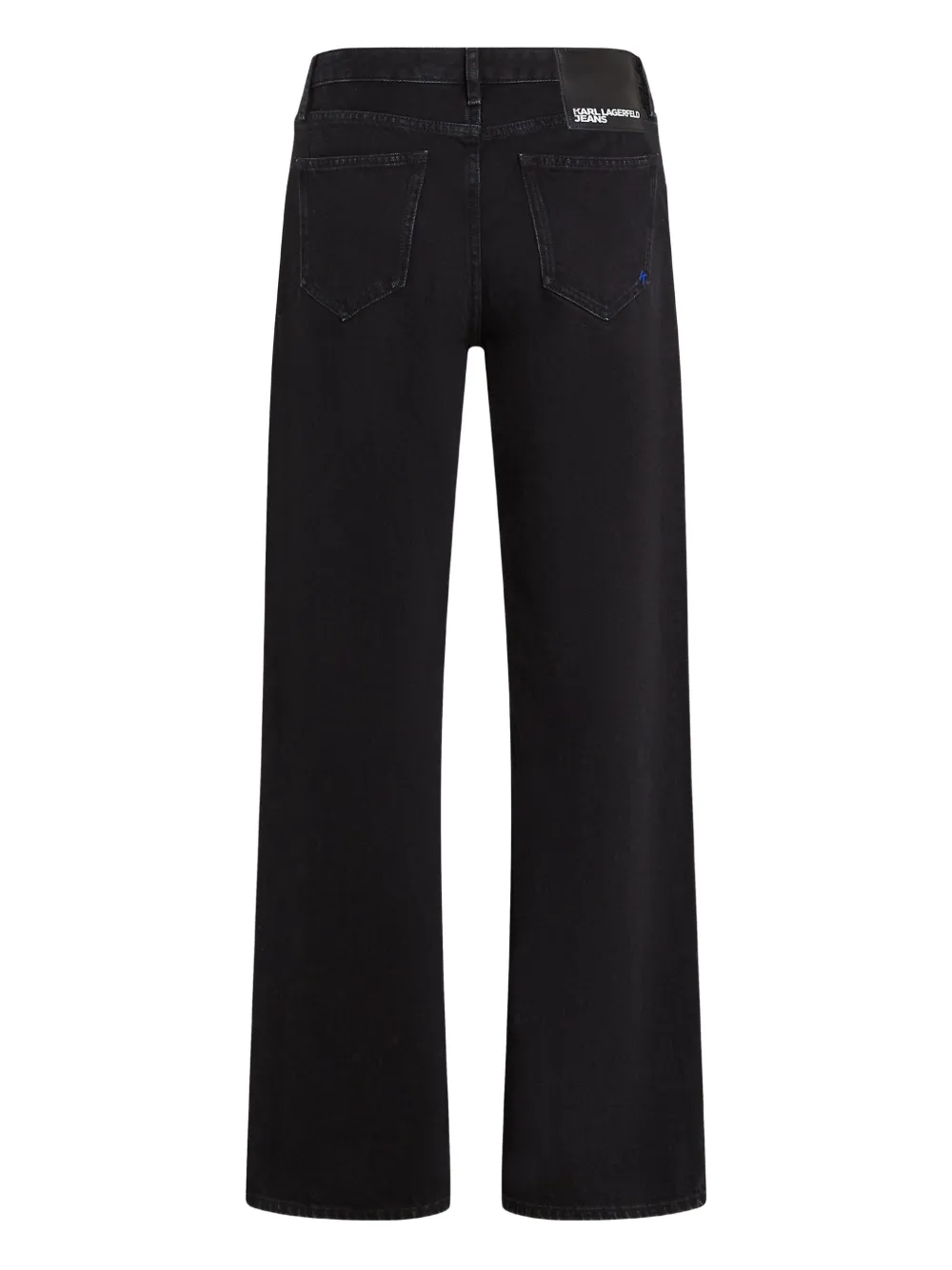 Karl Lagerfeld Jeans Mid-rise straight jeans - Zwart