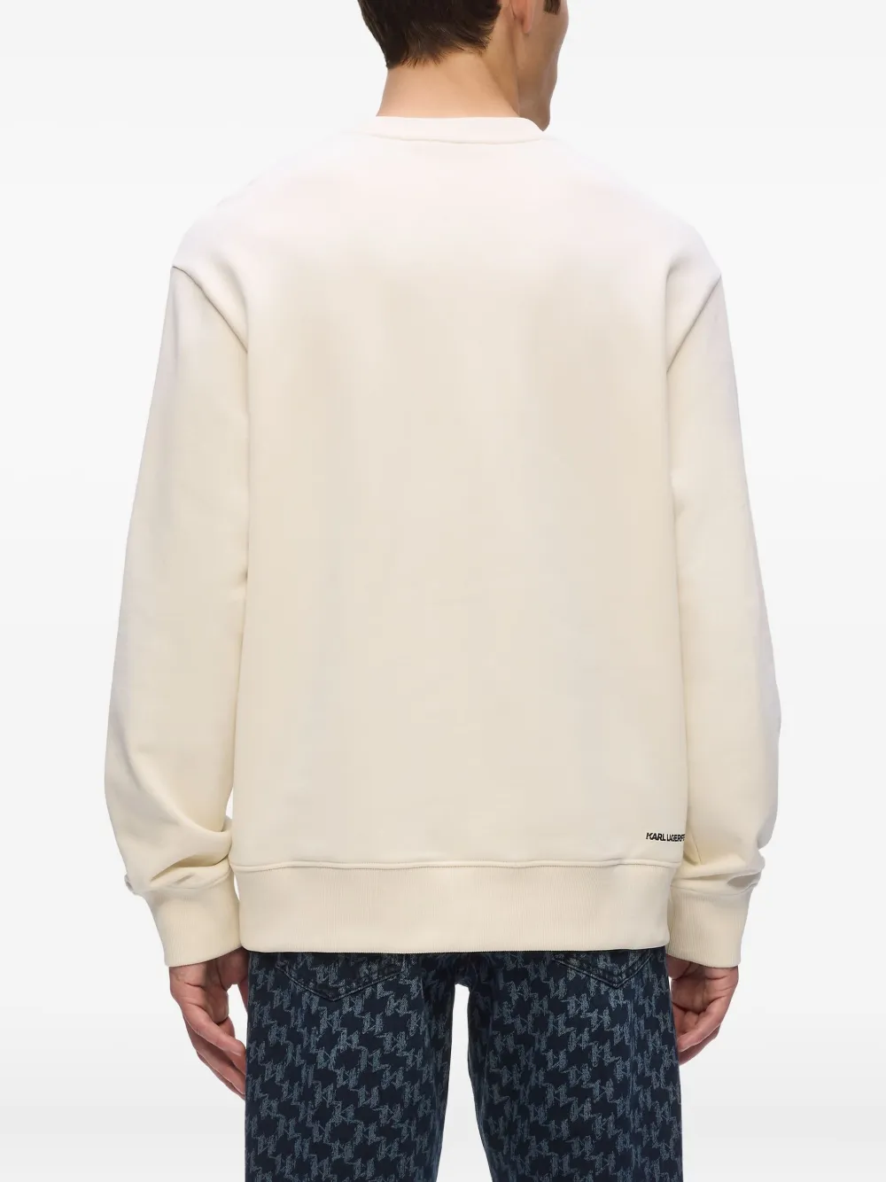 Karl Lagerfeld Monogram-box Sweatshirt In White