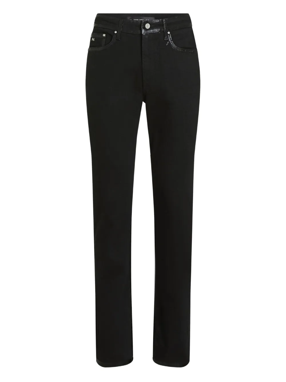 Karl Lagerfeld coated detail jeans | Black | Image 1