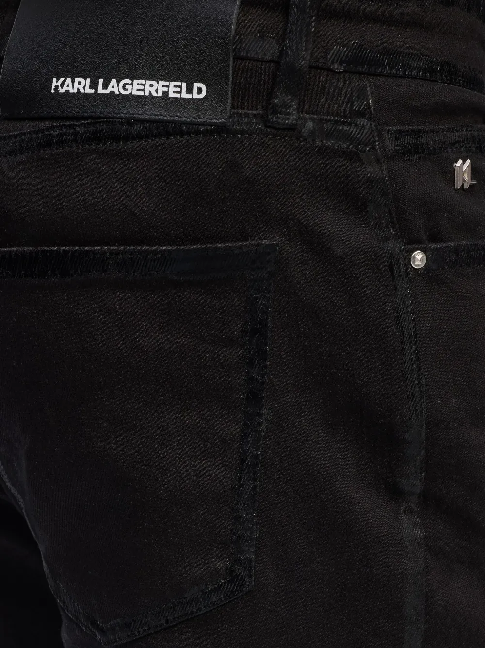 Karl Lagerfeld Gecoate jeans Zwart