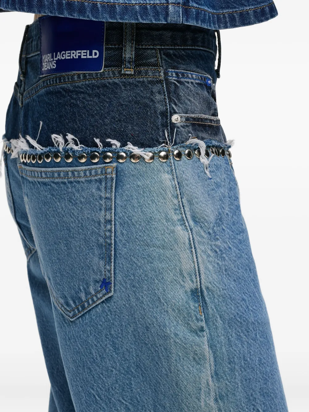 Karl Lagerfeld Jeans met studs Blauw