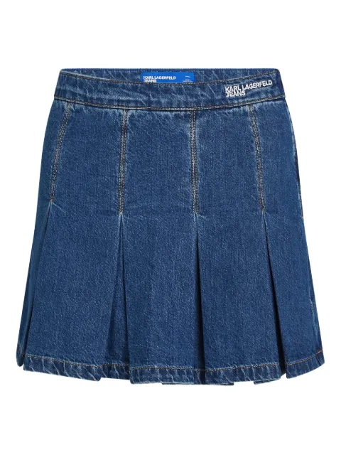 Karl Lagerfeld Jeans pleated denim mini skirt