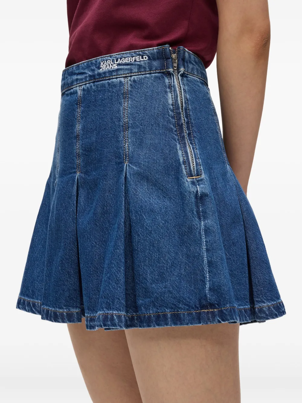 Karl Lagerfeld Jeans Spijker plooirok Blauw