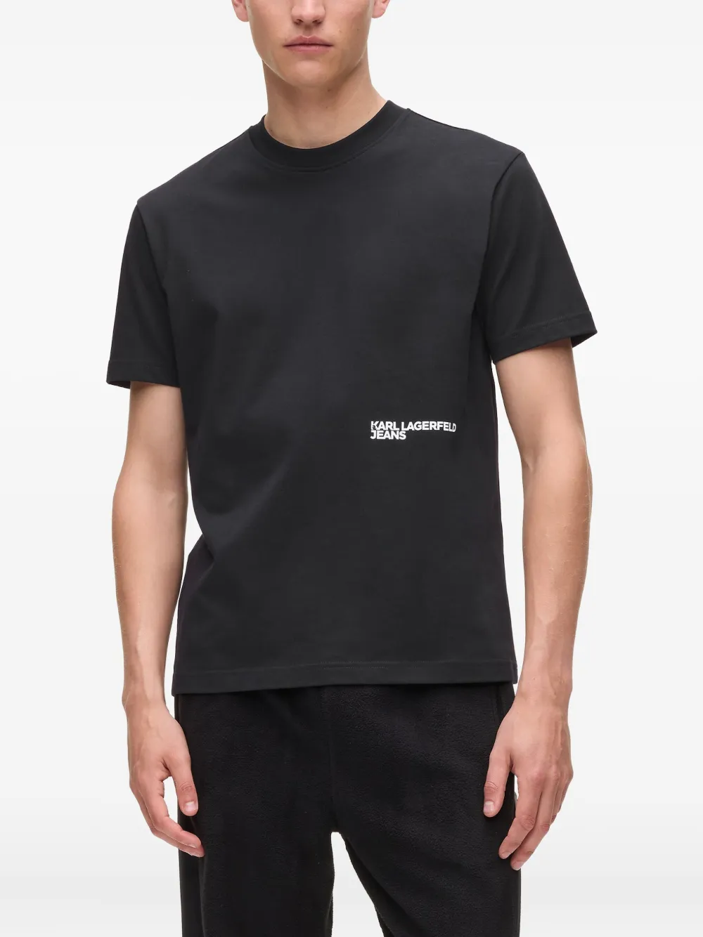 Karl Lagerfeld Jeans T-shirt met logoprint Zwart