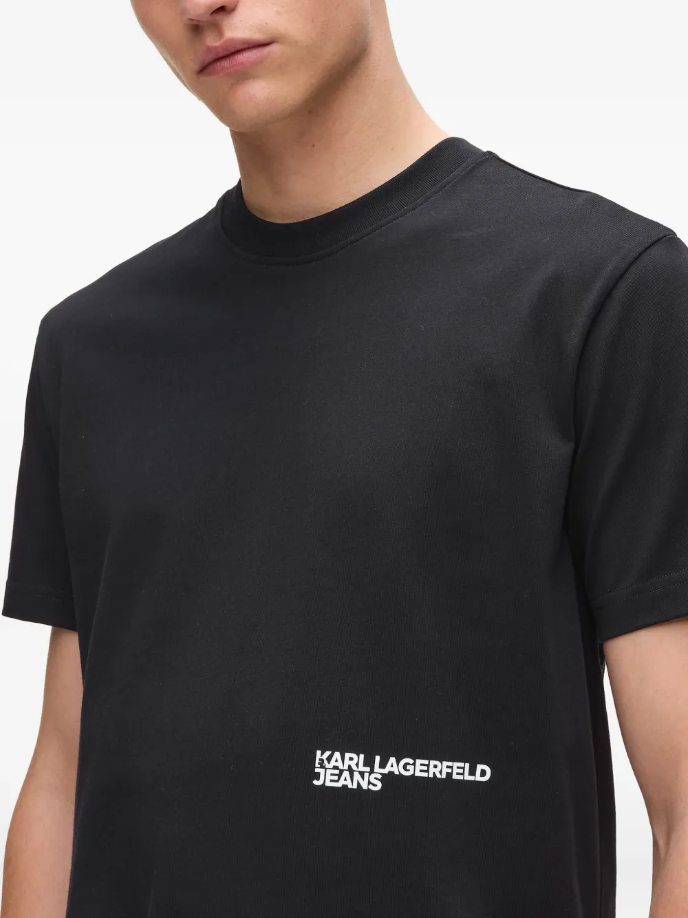 Karl Lagerfeld Jeans T-shirt met logoprint Zwart