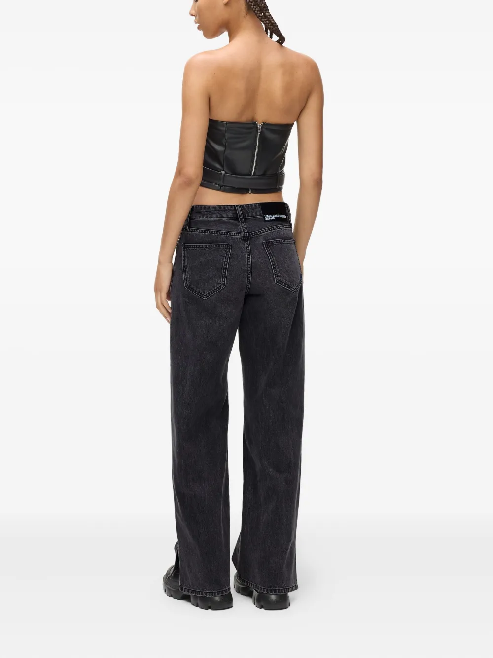 Karl Lagerfeld Jeans Wide-leg Jeans In Blue