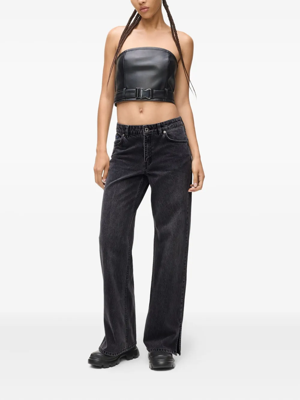 Karl Lagerfeld Jeans Jeans met wijde pijpen - Zwart