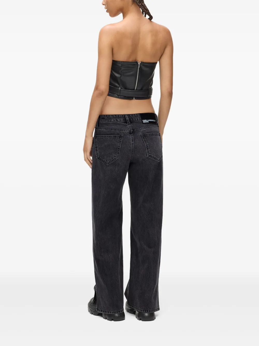 Karl Lagerfeld Jeans met wijde pijpen Zwart