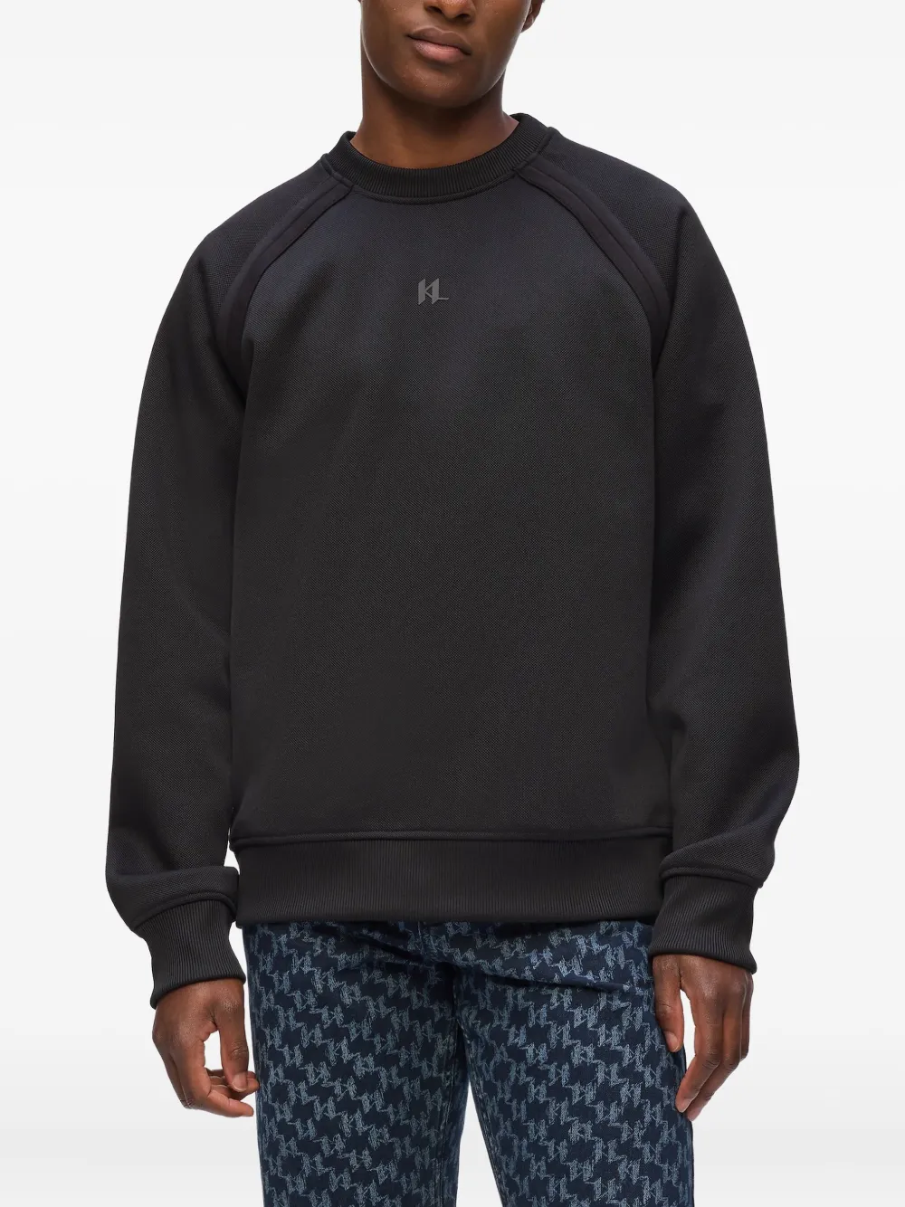 Karl Lagerfeld Sweater met logoprint Zwart