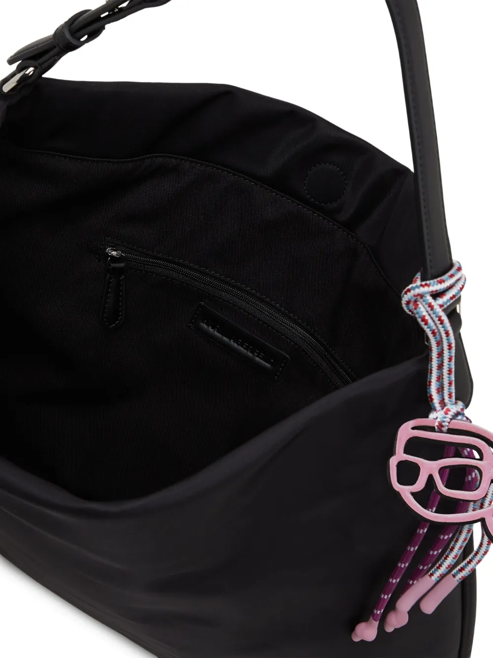 Karl Lagerfeld Ikon schoudertas met logoplakkaat Zwart