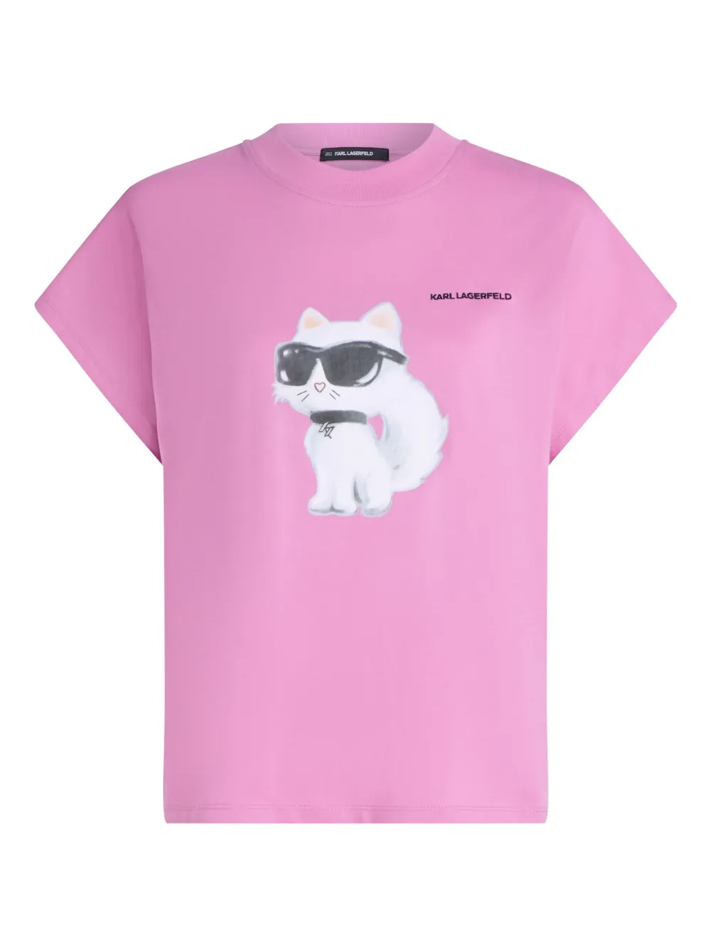 Karl Lagerfeld choupette-print oversized T-shirt | Pink | Image 1