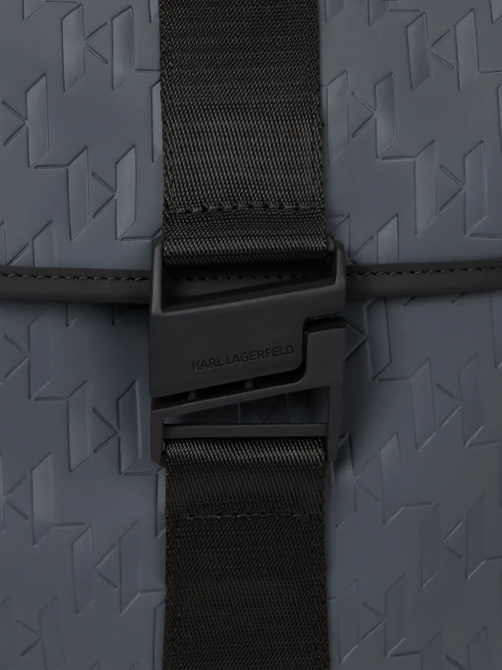 Karl Lagerfeld Weerbestendige rugzak met monogram Grijs