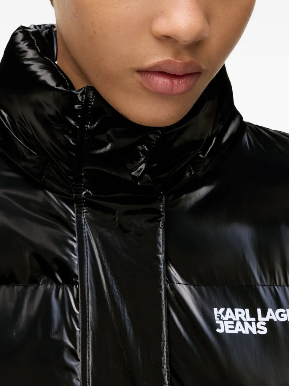 Karl Lagerfeld Jeans Donsjack met logo Zwart