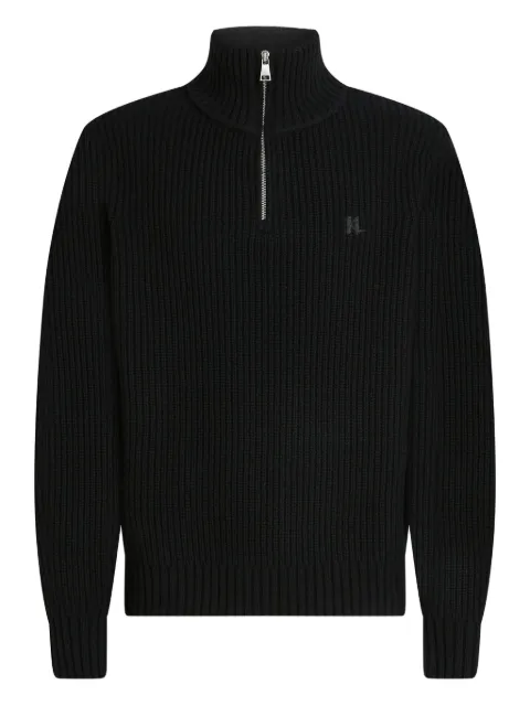 Karl Lagerfeld half-zip high-neck sweater