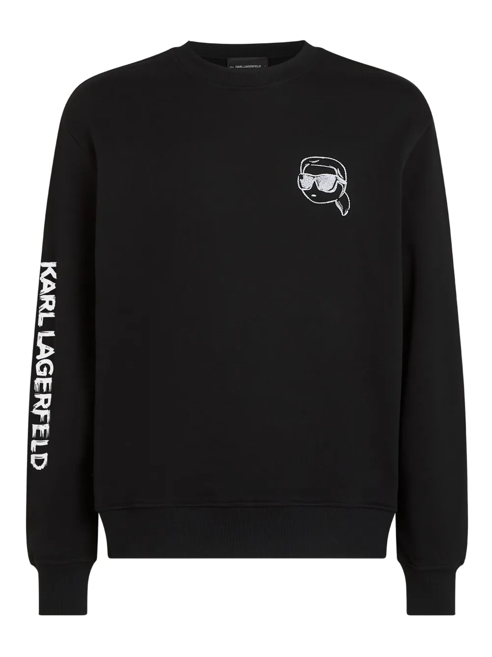 Karl Lagerfeld Sweater met geborduurd logo Zwart