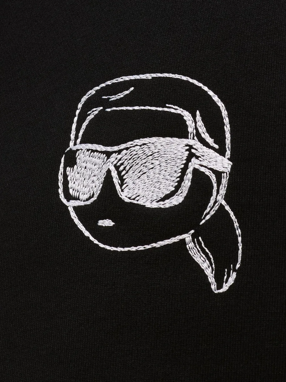 Karl Lagerfeld Sweater met geborduurd logo Zwart