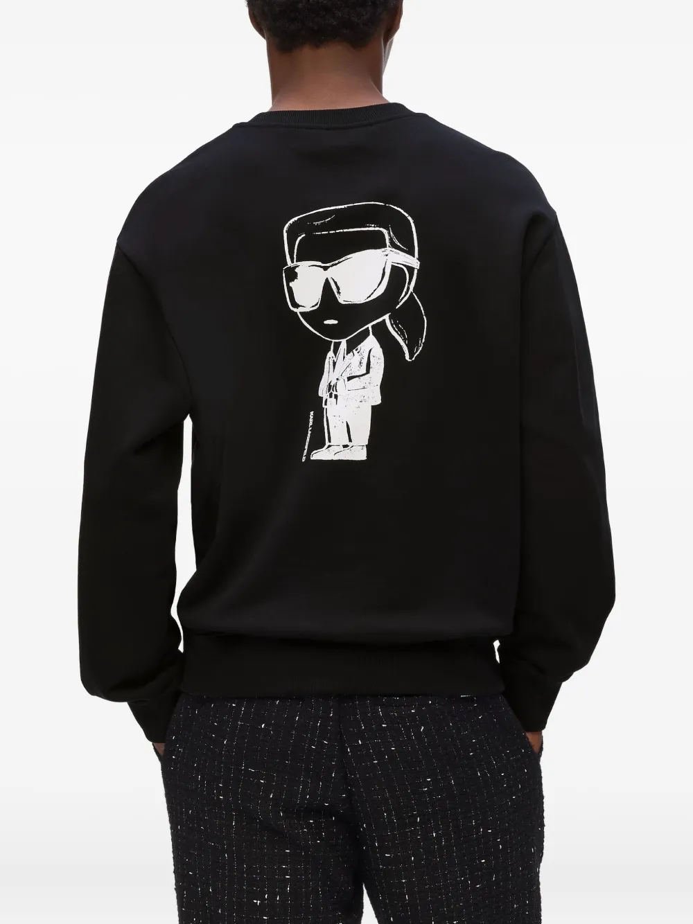 Karl Lagerfeld Sweater met geborduurd logo Zwart
