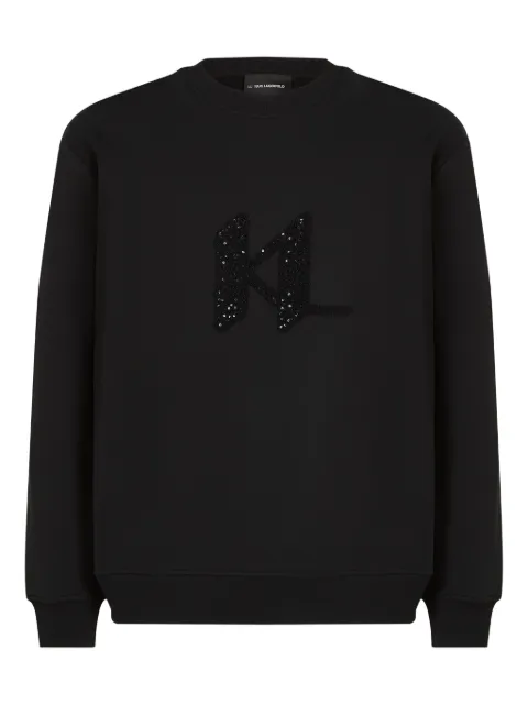 Karl Lagerfeld sweat à logo strassé