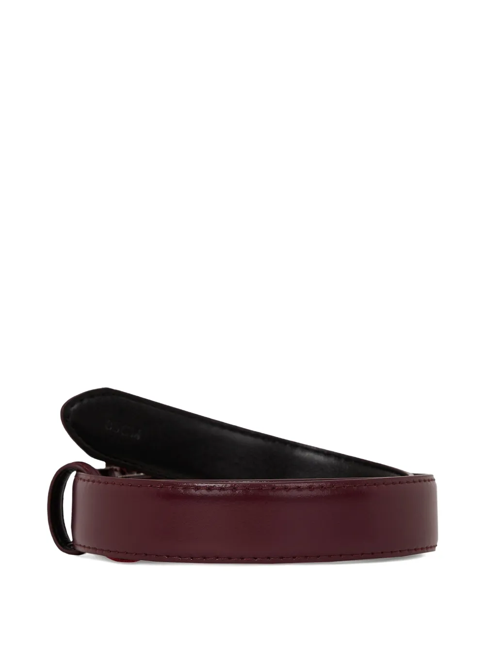Karl Lagerfeld Signature Logo Leather Belt In Brown